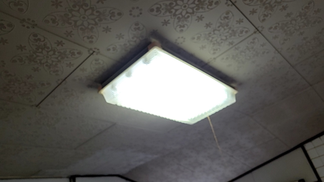 清須市リビング天井照明LEDライトへ変更工事